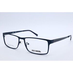 HARLEY-DAVIDSON HD 722 Rectangle Navy Blue Eyeglasses Clear Lenses 57mm